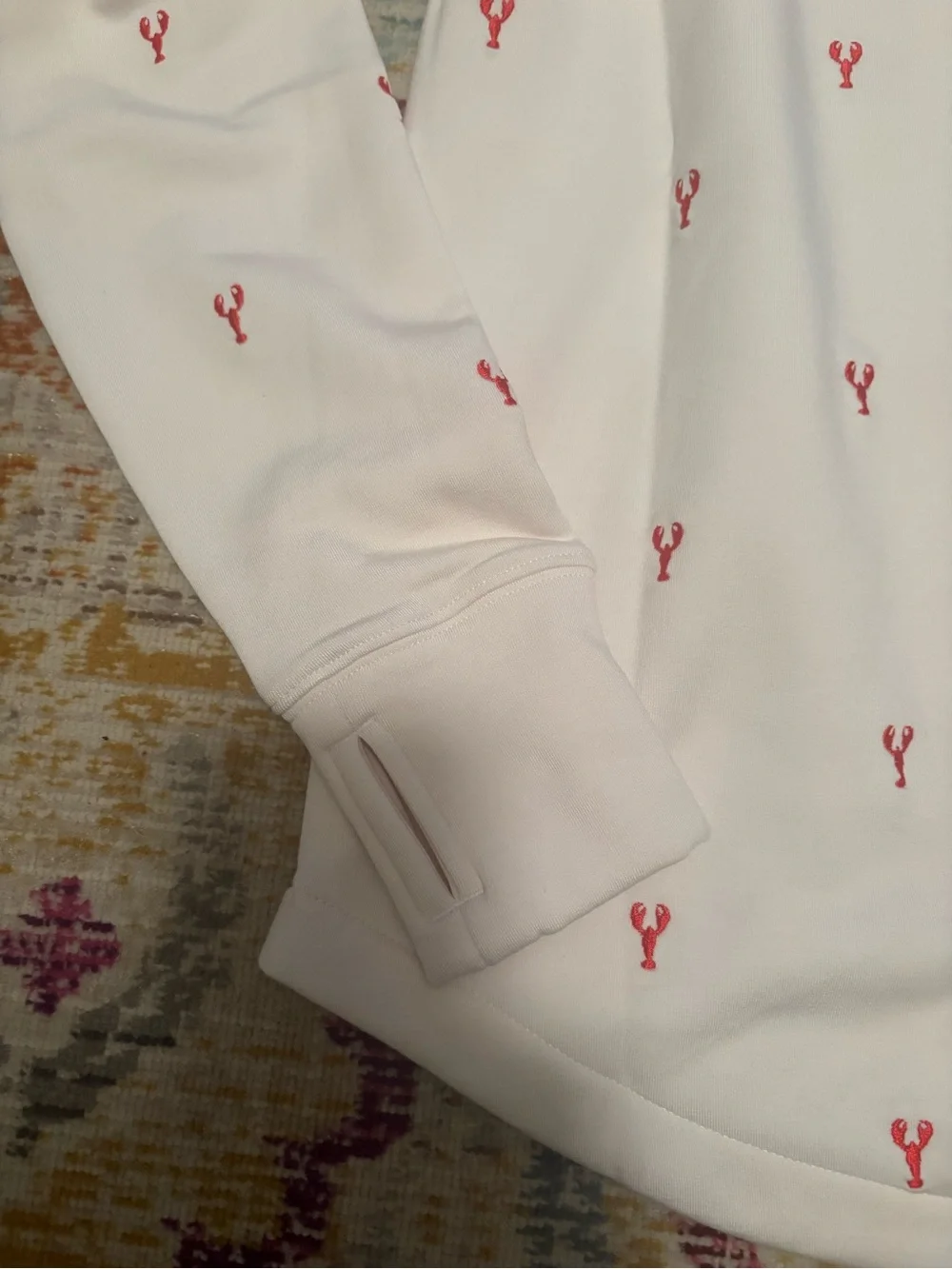 Vineyard Vines Dreamcloth Quarter Zip Pullover with lobster embroidery - Picture 9 of 10